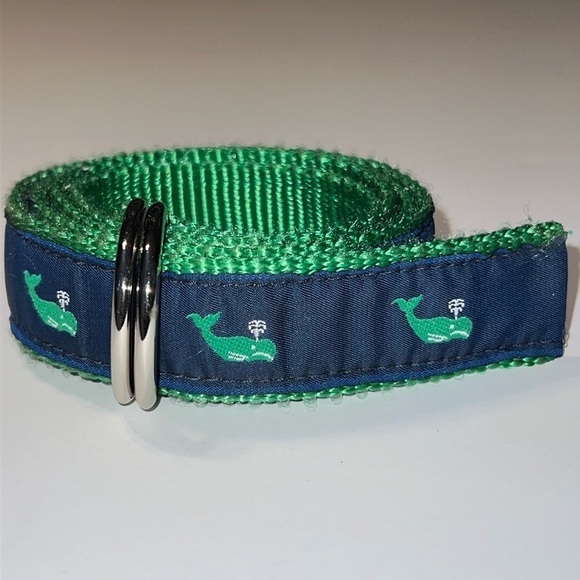 Leather Man Nautical Whale Print Belt Size Large - Picture 1 of 11